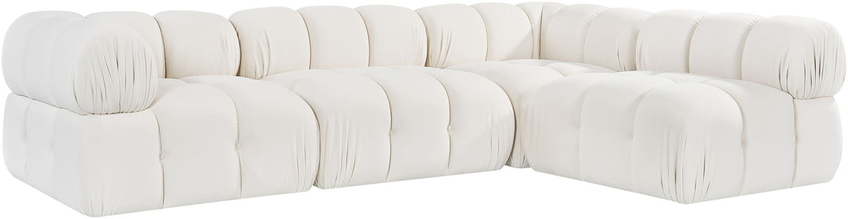 Orin - Fabric Velvet 4 Piece Modular Sectional