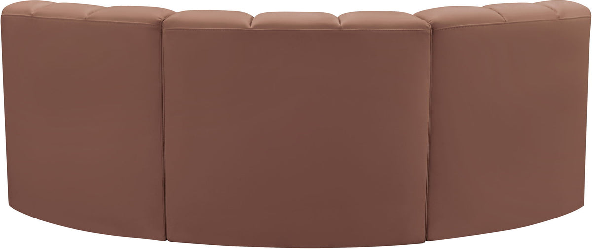 Arc - Faux Leather 3 Piece Modular U-Shaped Sofa