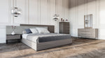 Enzo Italian Modern Grey Oak & Fabric Bed w/ Nightstands by VIG Furniture - View 11