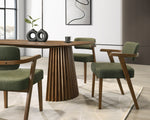 Sacks - Mid-Century Modern Herringbone Walnut Dining Table by VIG Furniture - View 4