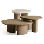 Raywood - Modern 3-Piece Buckwheat + Onyx Nesting Coffee Table Set by VIG Furniture - View 1