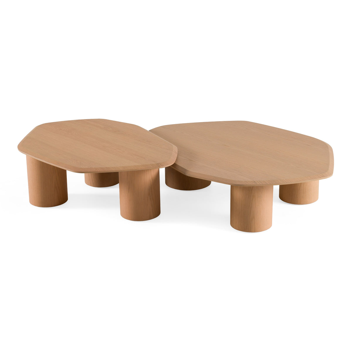 Seymour - Modern White Oak Coffee Table Set by VIG Furniture - View 3