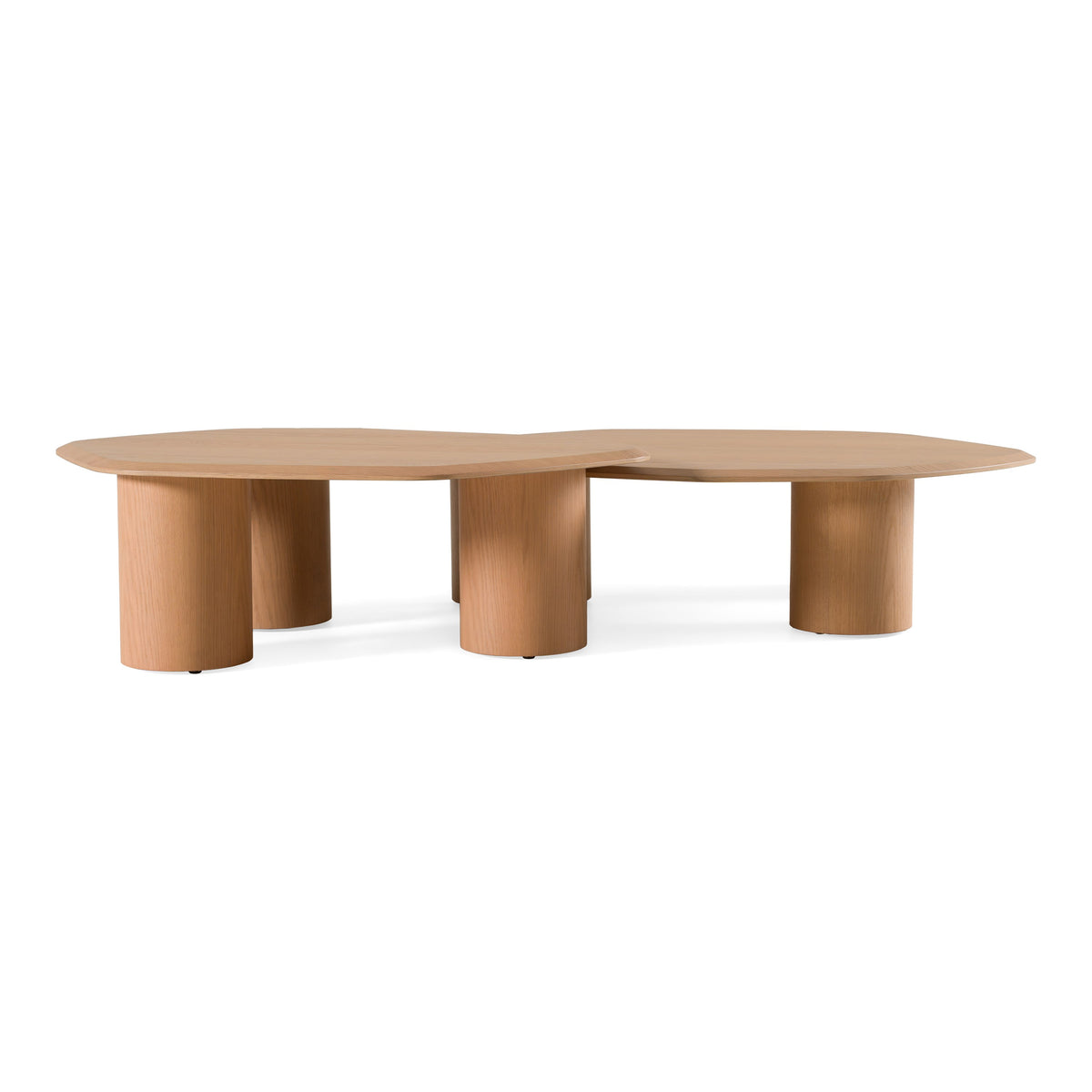 Seymour - Modern White Oak Coffee Table Set by VIG Furniture - View 2