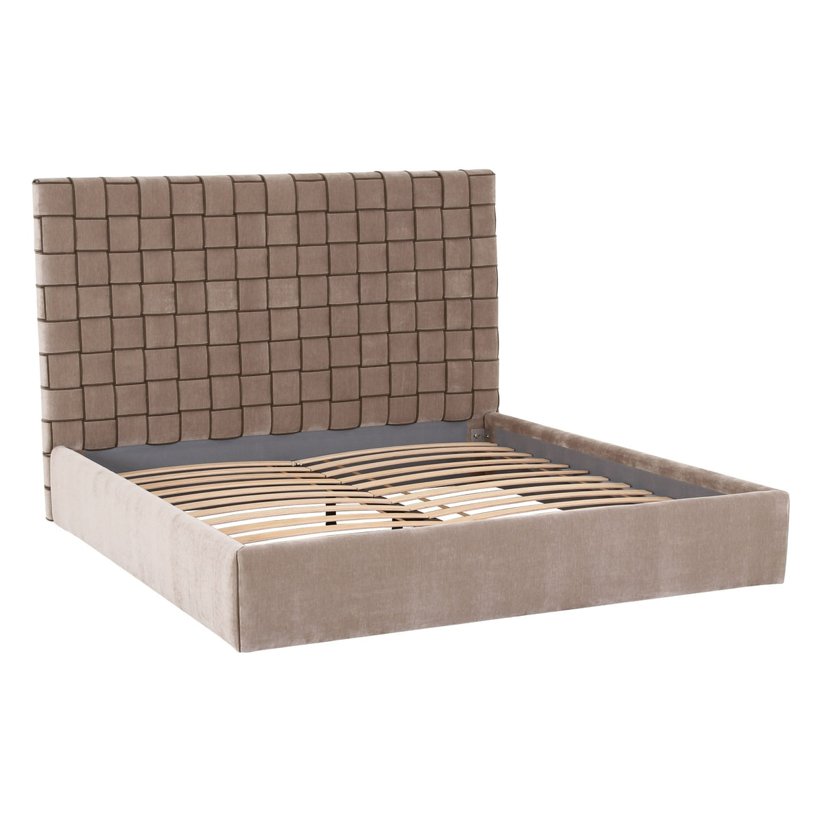 Rousey - Modern Taupe Fabric Bed by VIG Furniture - View 2
