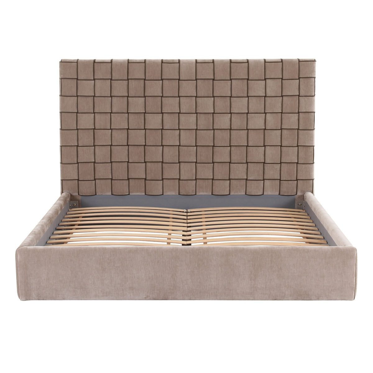 Eastern King Rousey - Modern Taupe Fabric Bed by VIG Furniture - View 1