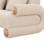 Odette - Modern Beige Fabric + White Burl Sofa by VIG Furniture - View 3