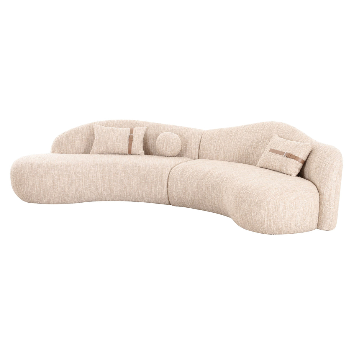 Spiro - Modern Beige Fabric Curved Sectional Sofa by VIG Furniture - View 2