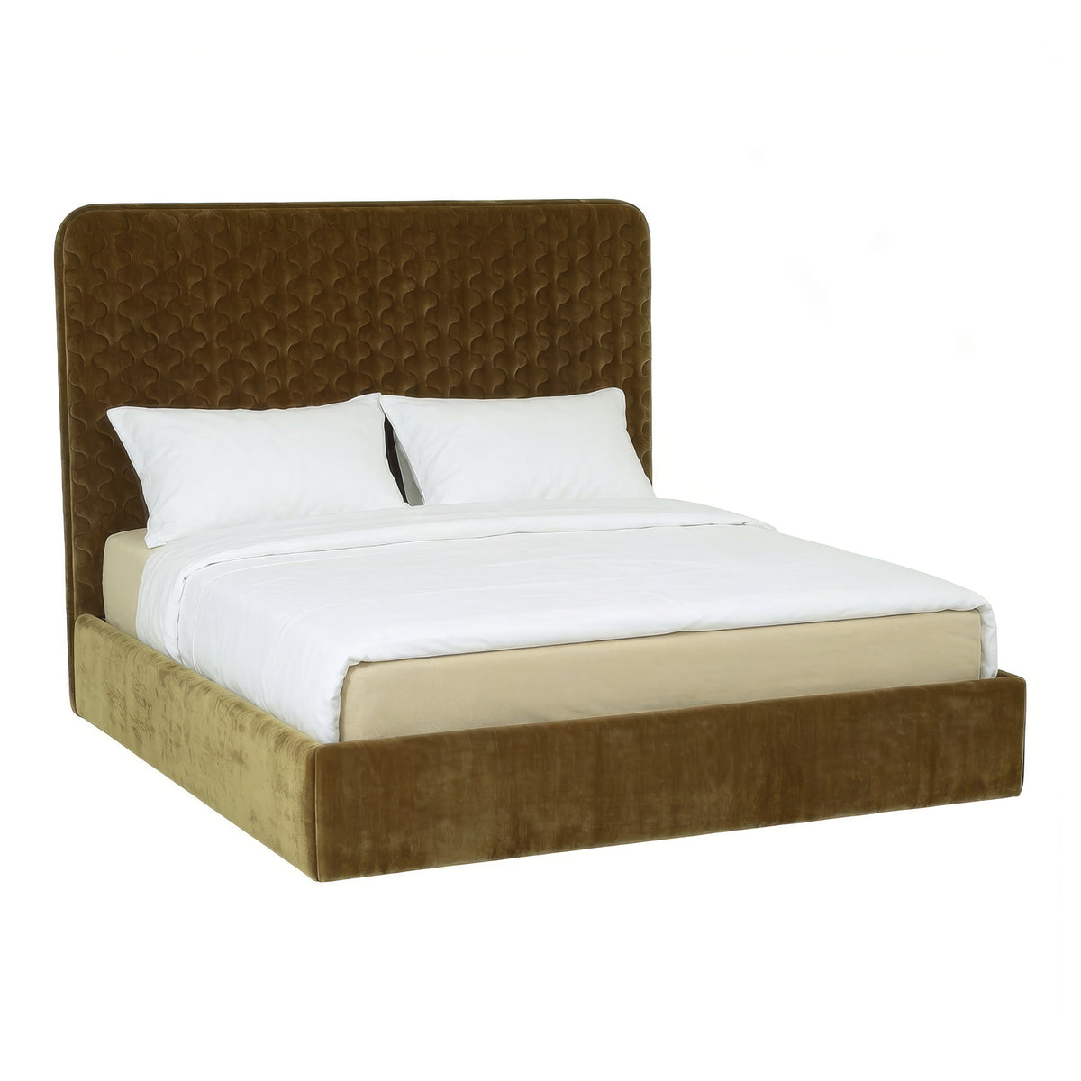 Eastern King Trieste - Modern Brown Fabric Bed by VIG Furniture - View 1