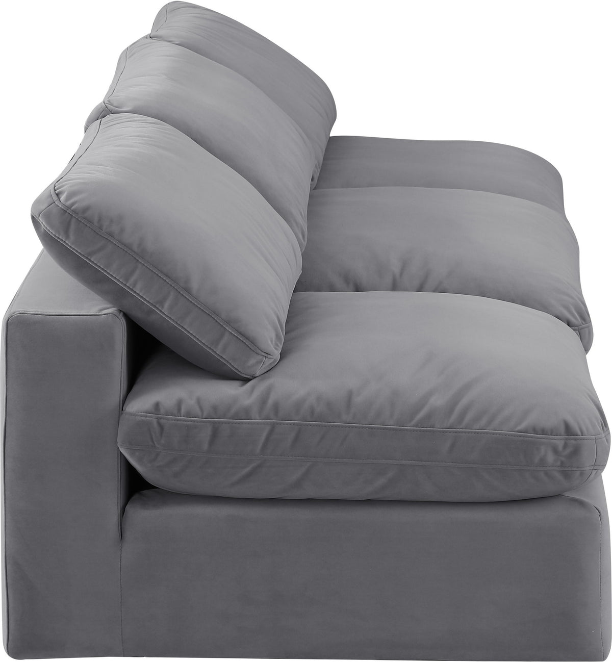 Comfy - Velvet Modular Armless Sofa 3 Seats
