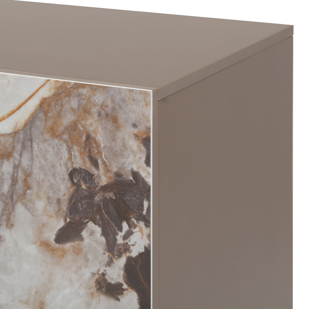 Dunster - Contemporary Beige Ceramic + Metallic Grey Buffet by VIG Furniture - View 3