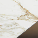 Clifford - Contemporary White Ceramic + Brushed Bronze Console Table by VIG Furniture - View 3