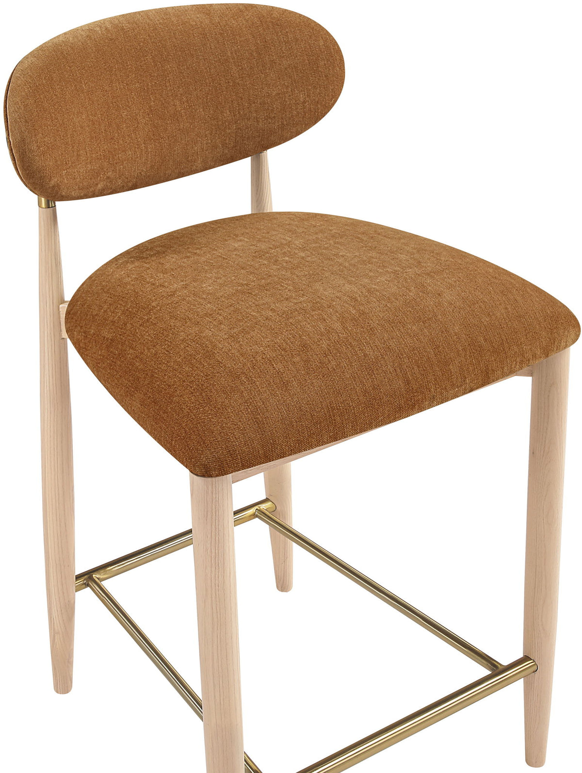 Riccio - Fabric Stool - Natural Frame