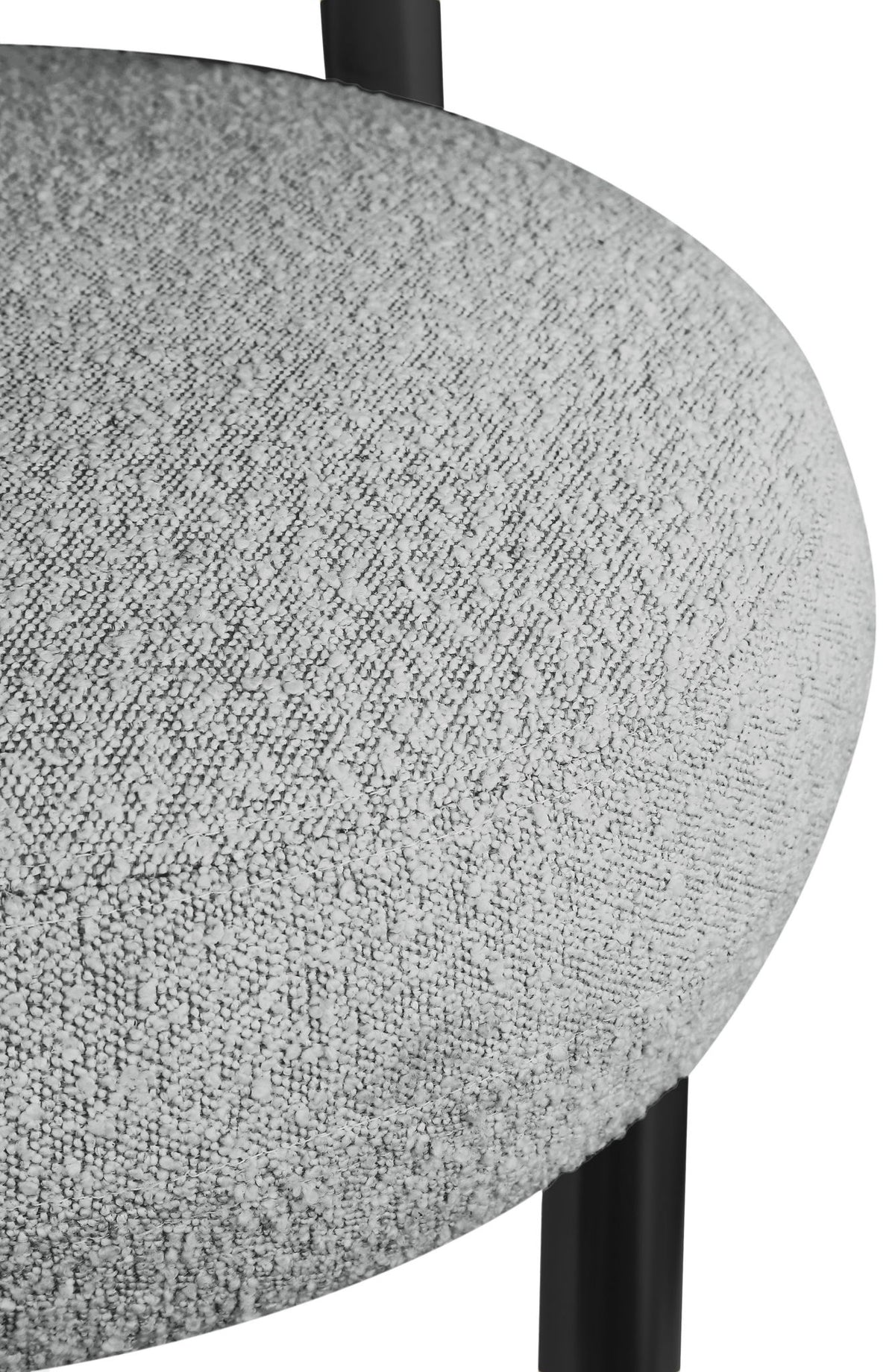 Bordeaux - Boucle Fabric Accent Chair With Black Legs