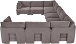 Hammond - Velvet Performance Fabric Upholstered 9 Piece Sectional