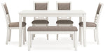 Erinberg - Dining Room Table Set (Set of 6) - Antique White