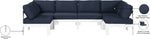 Nizuc - Outdoor Patio 6 Piece Modular Sectional With White Frame