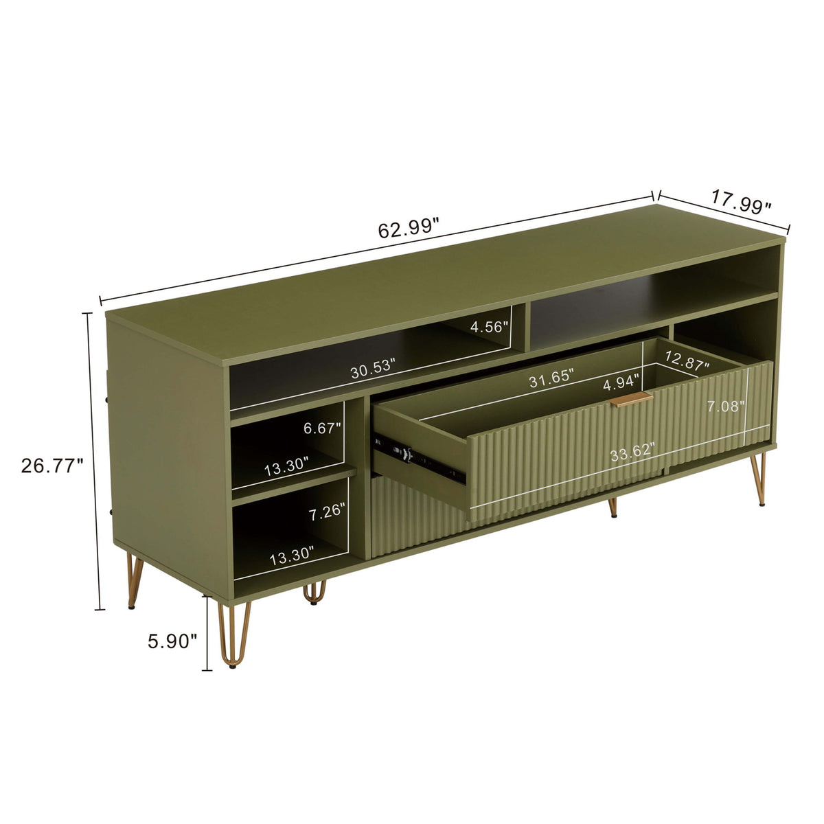 Manhattan Dumbo - Fluted TV Stand