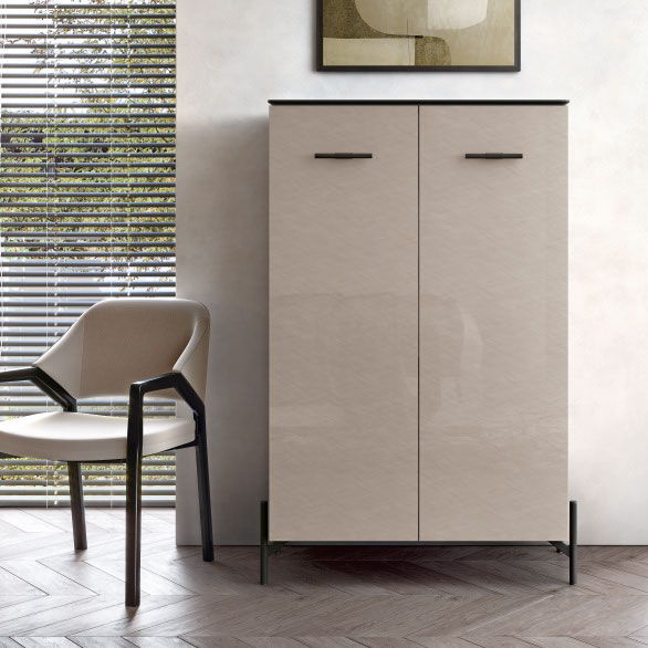 Silvia - 2 Door Storage Unit - Beige