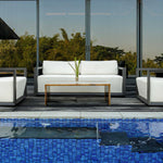 Remsen - Outdoor Sofa - Black / Oyster