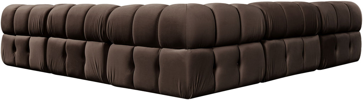 Orin - Velvet 5 Piece Modular Corner Sectional