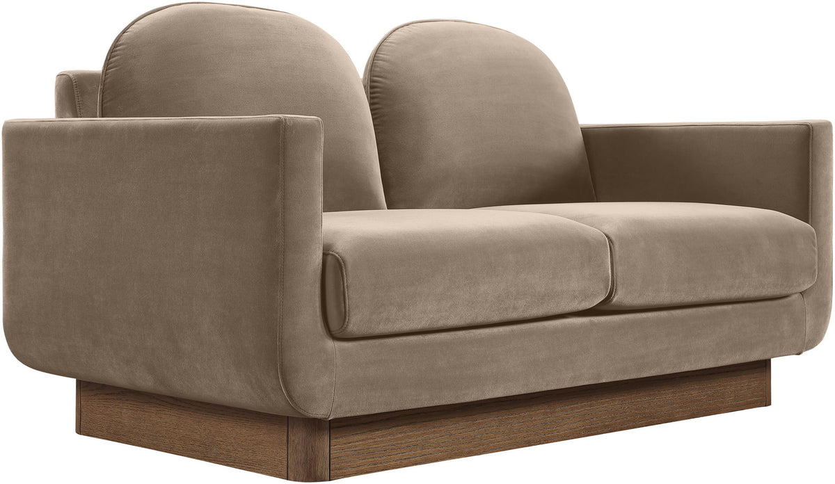 Diviento - Velvet Performance Fabric Upholstered Loveseat