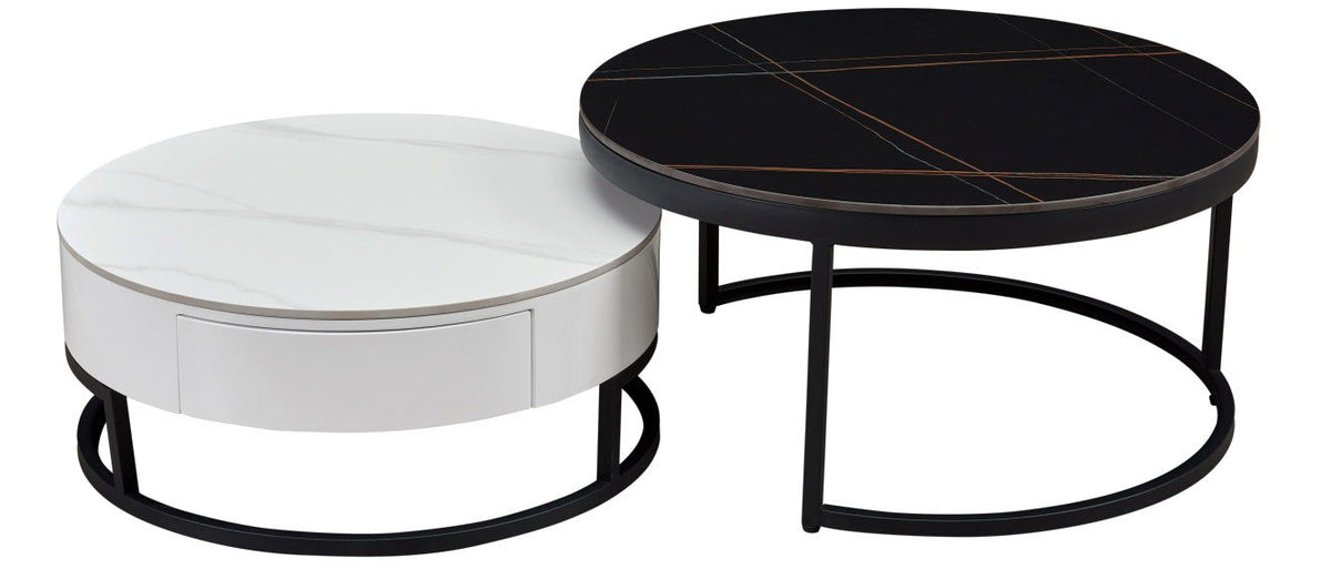B038 - Coffee Table - White / Black