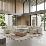 Ambler - Modern Off-White Fabric Sectional Sofa w/ 2 Power Recliners Left Facing Chaise by VIG Furniture - View 4
