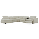 Ambler - Modern Off-White Fabric Sectional Sofa w/ 2 Power Recliners Left Facing Chaise by VIG Furniture - View 3