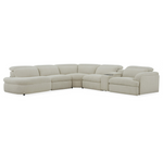 Ambler - Modern Off-White Fabric Sectional Sofa w/ 2 Power Recliners Left Facing Chaise by VIG Furniture - View 1