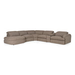 Ambler - Modern Brown Fabric Sectional Sofa w/ 2 Power Recliners Left Facing Chaise by VIG Furniture - View 1