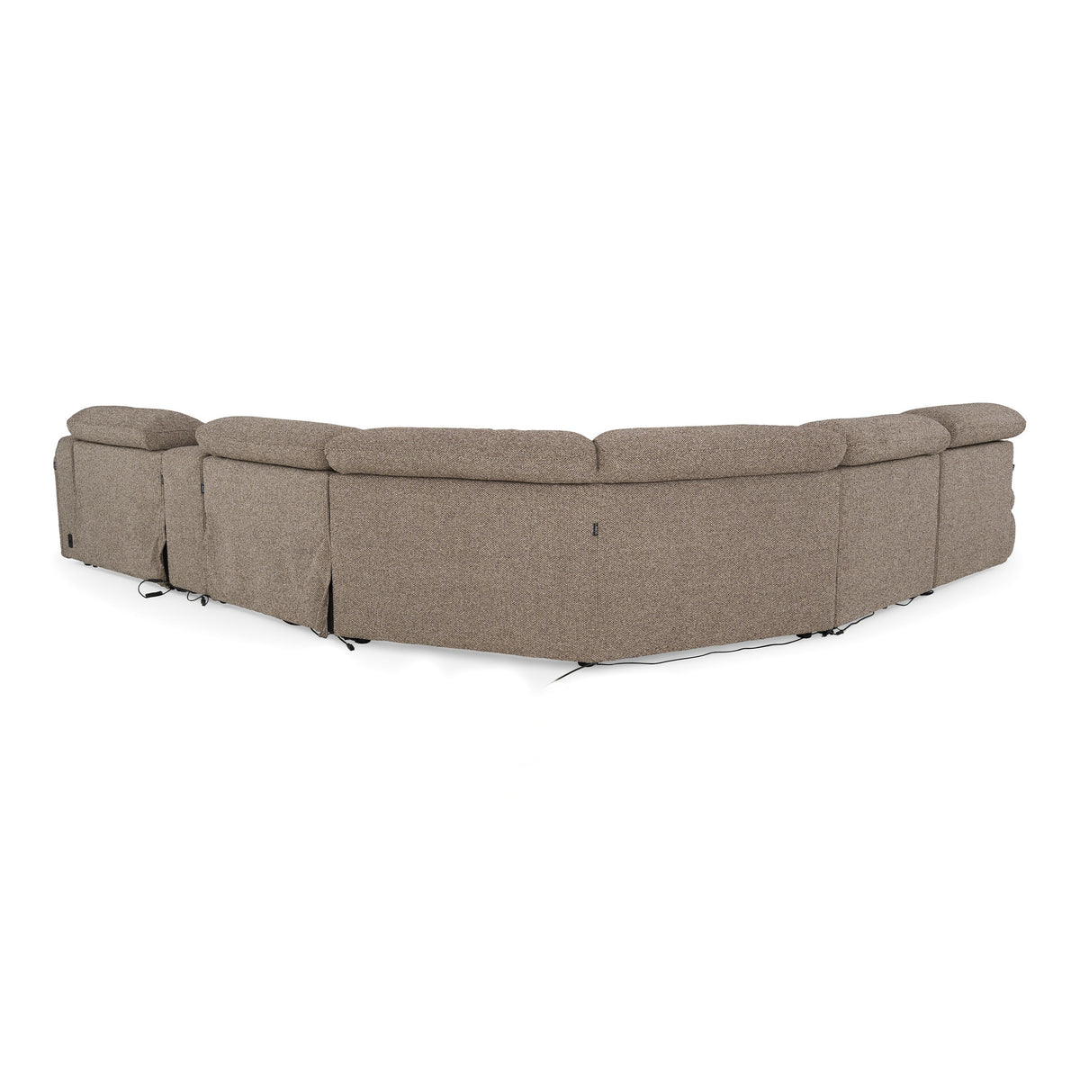 Ambler - Modern Brown Fabric Sectional Sofa w/ 2 Power Recliners Left Facing Chaise by VIG Furniture - View 7
