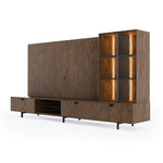Raskin - Contemporary Walnut Entertainment Center w/ LED Lighting by VIG Furniture - View 2