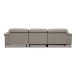 Meidas - Modern Light Grey Leather Sectional Sofa + 2 Recliners - Right Facing Chaise by VIG Furniture - View 6