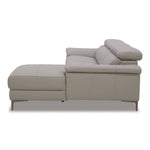 Meidas - Modern Light Grey Leather Sectional Sofa + 2 Recliners - Right Facing Chaise by VIG Furniture - View 4