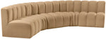 Arc - Velvet 5 Piece U-Shaped Modular Sofa