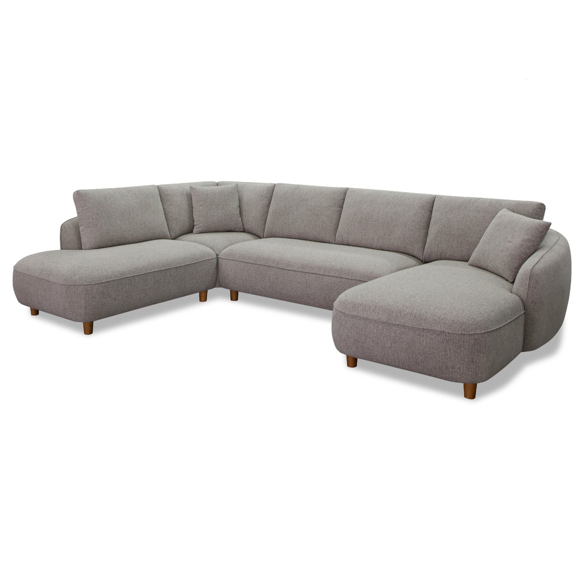 Joslin - Modern Grey Fabric U-Shaped Sectional Sofa by VIG Furniture - View 2