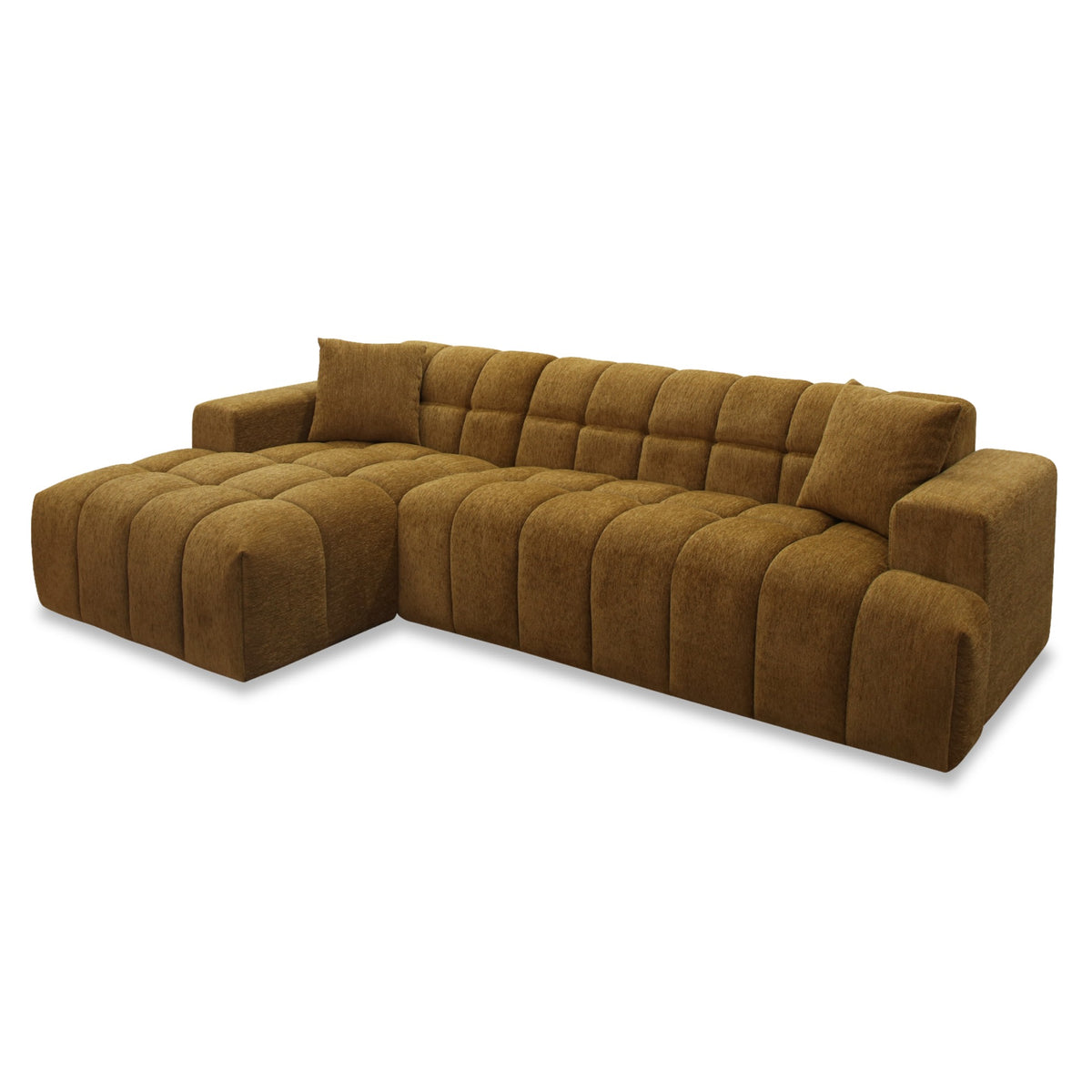 Shapiro - Modern Brown Fabric Sectional Sofa w/ Left Facing Chaise by VIG Furniture - View 3