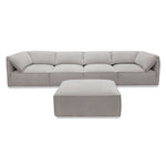 Gene - Modern Light Grey Fabric Modular Sectional Sofa-5-Piece Sectional by VIG Furniture - View 3