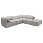 Gene - Modern Light Grey Fabric Modular Sectional Sofa-5-Piece Sectional by VIG Furniture - View 2