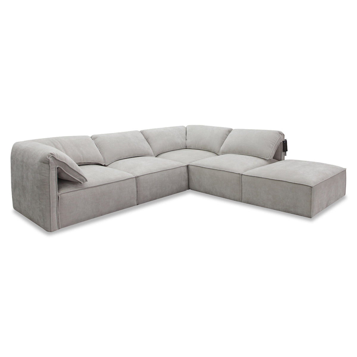 Gene - Modern Light Grey Fabric Modular Sectional Sofa-5-Piece Sectional by VIG Furniture - View 2