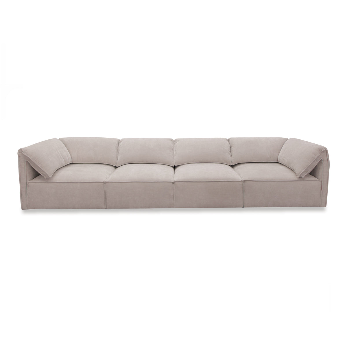Gene - Modern Light Grey Fabric Modular Sectional Sofa-4-Piece Sectional by VIG Furniture - View 1