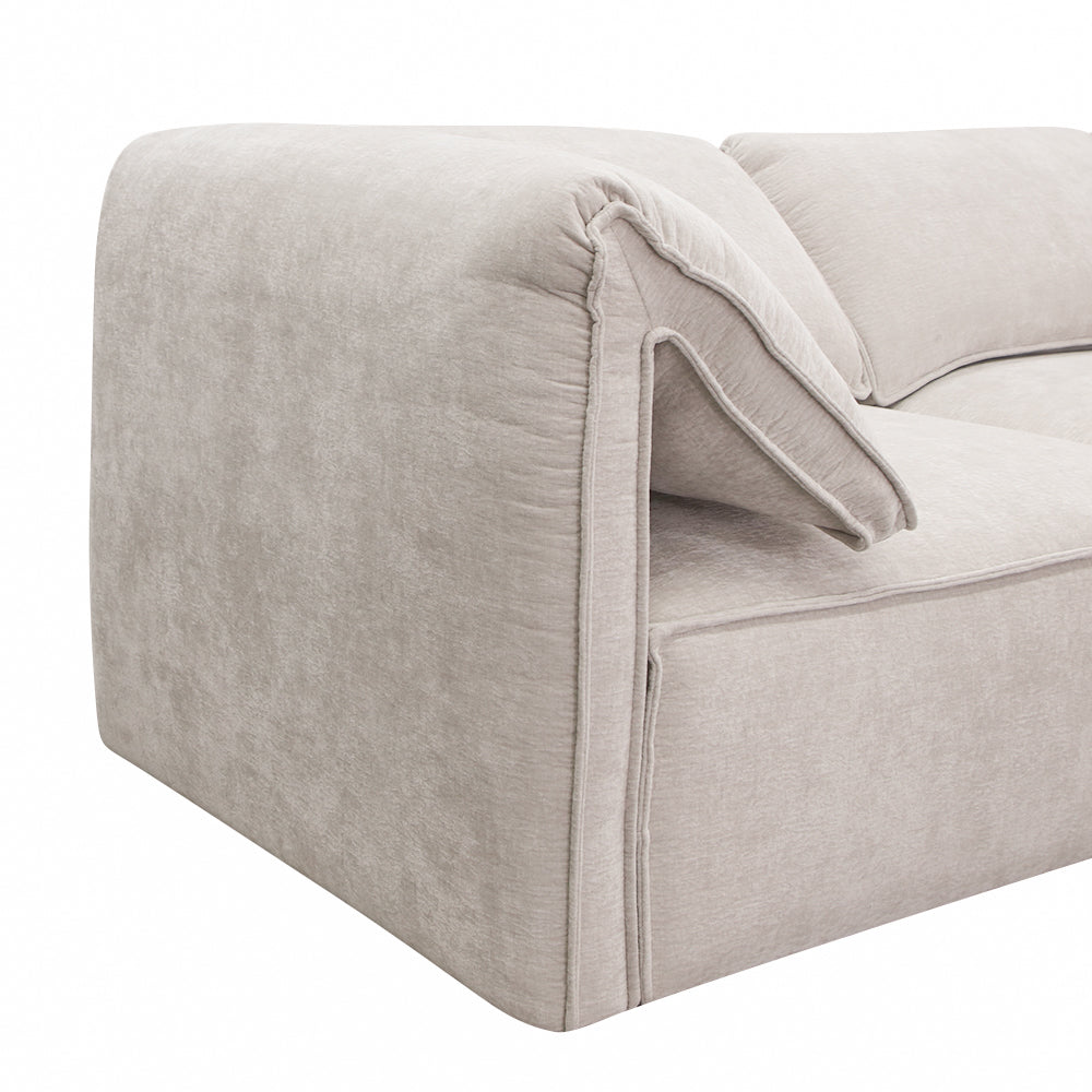 Gene - Modern Light Grey Fabric Modular Sectional Sofa-4-Piece Sectional by VIG Furniture - View 4