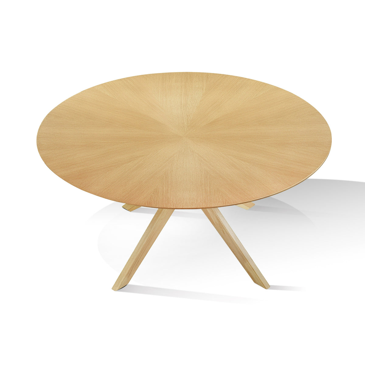 Prospect - Modern 47" Round Natural Oak Dining Table by VIG Furniture - View 2