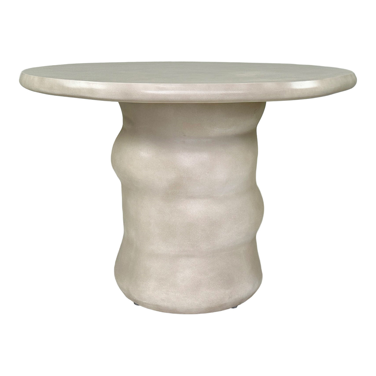 Nouveau Sosso - Modern Beige Round Concrete Dining Table by VIG Furniture - View 1