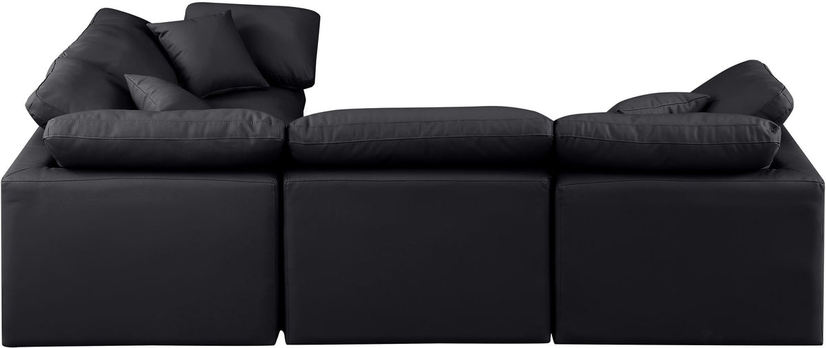 Indulge - Faux Leather 4 Piece Modular Corner Sectional