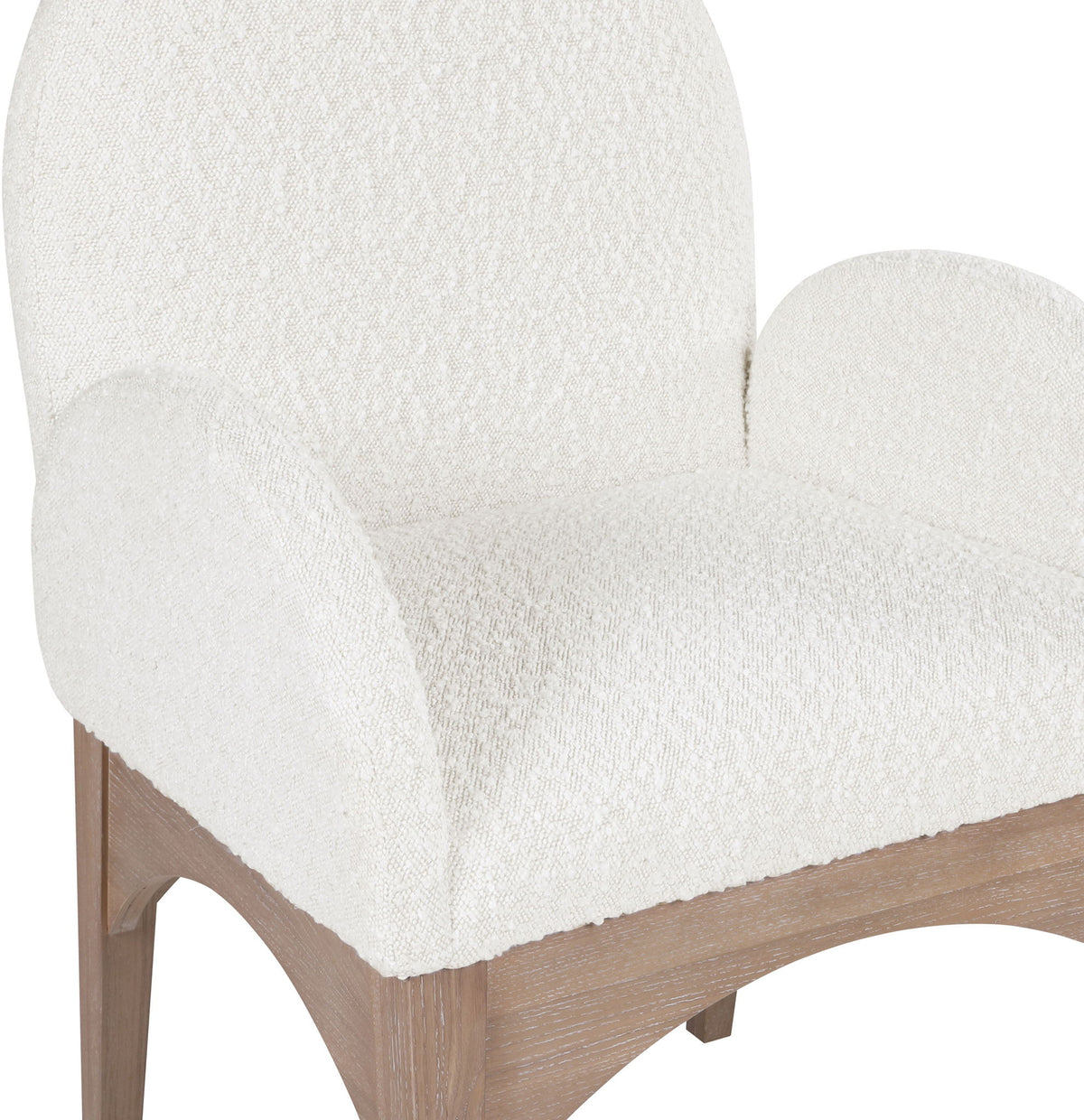 Waldorf - Boucle Dining Arm Chair With Natural Legs