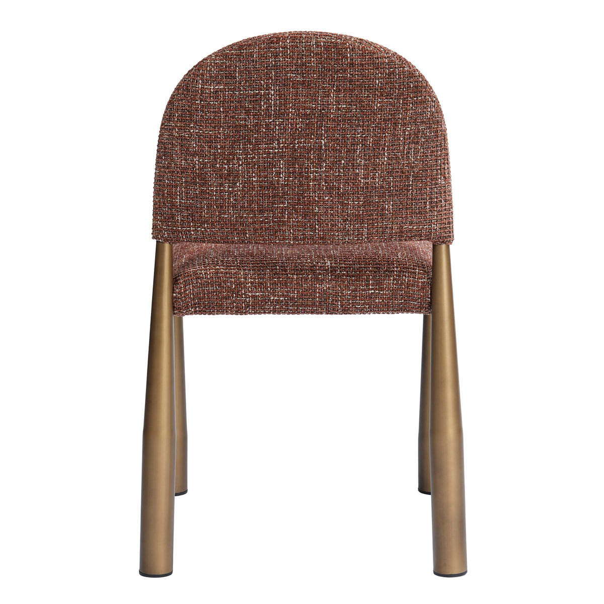 Nouveau Zagros - Modern Brick Red Fabric + Antique Brass Dining Chair (Set of 2) by VIG Furniture - View 4