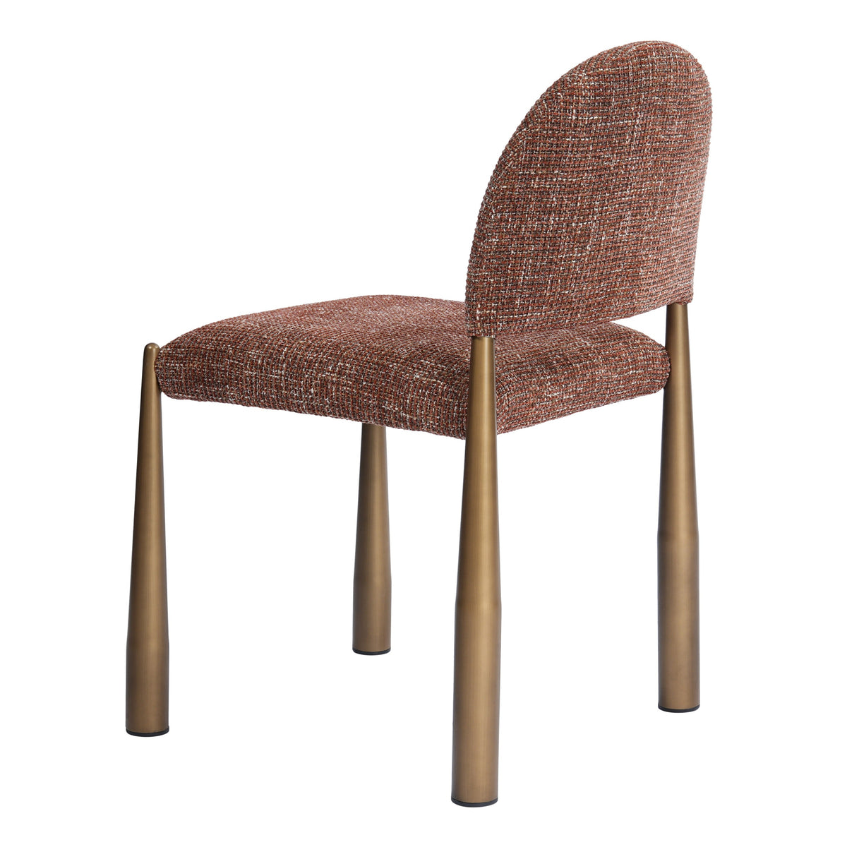 Nouveau Zagros - Modern Brick Red Fabric + Antique Brass Dining Chair (Set of 2) by VIG Furniture - View 3