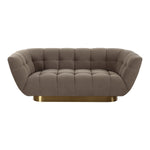 Granby - Glam Taupe Fabric and Gold Loveseat by VIG Furniture - View 1