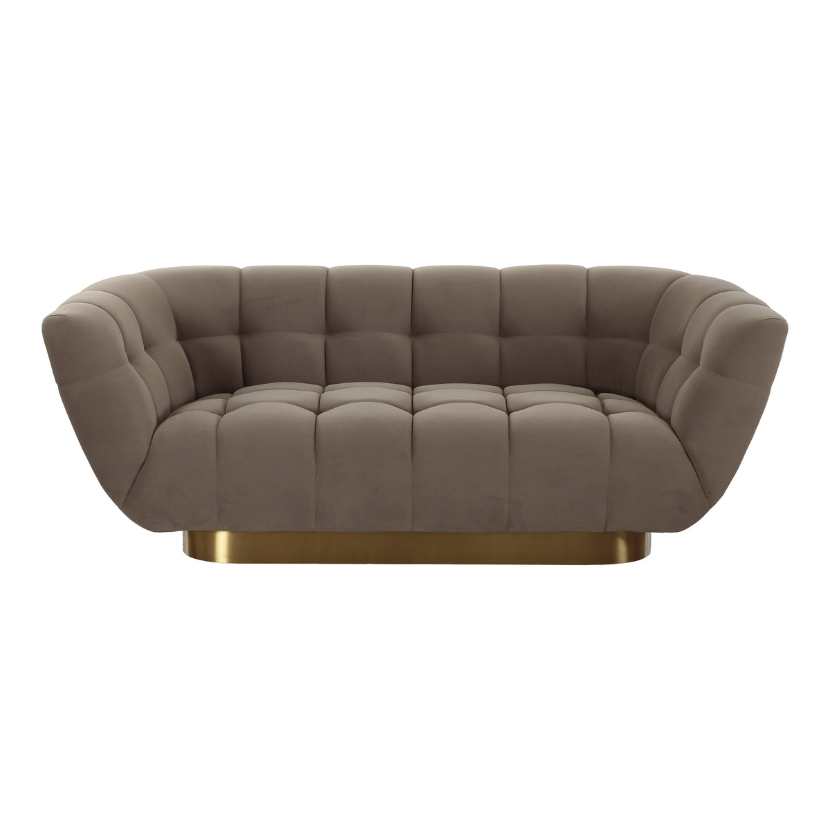 Granby - Glam Taupe Fabric and Gold Loveseat by VIG Furniture - View 1